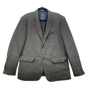 American Eagle Outfitters Mens The Legendary Blazer L Wool Blend Herringbone Jac
